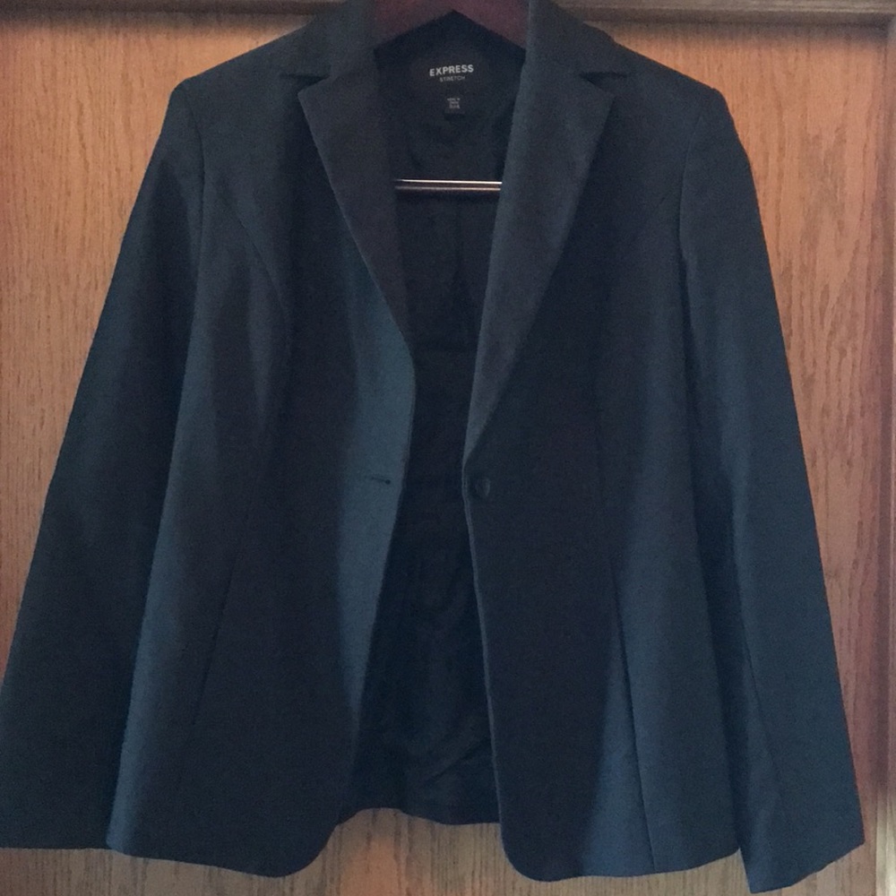 Express Black One Button Fitted Jacket - image 3